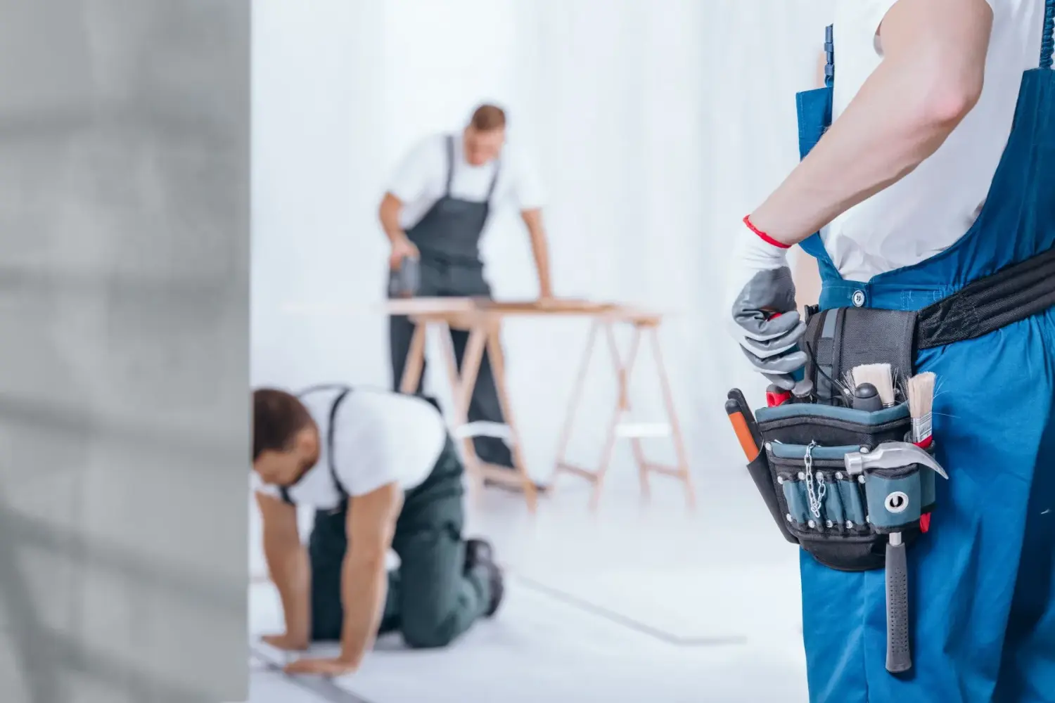 Innenraumrenovierung. 3D-Rendering